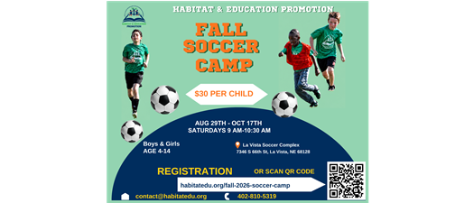 Active Fall Soccer: 6 Weeks for Only $30 | Ages 4–14 (La Vista)