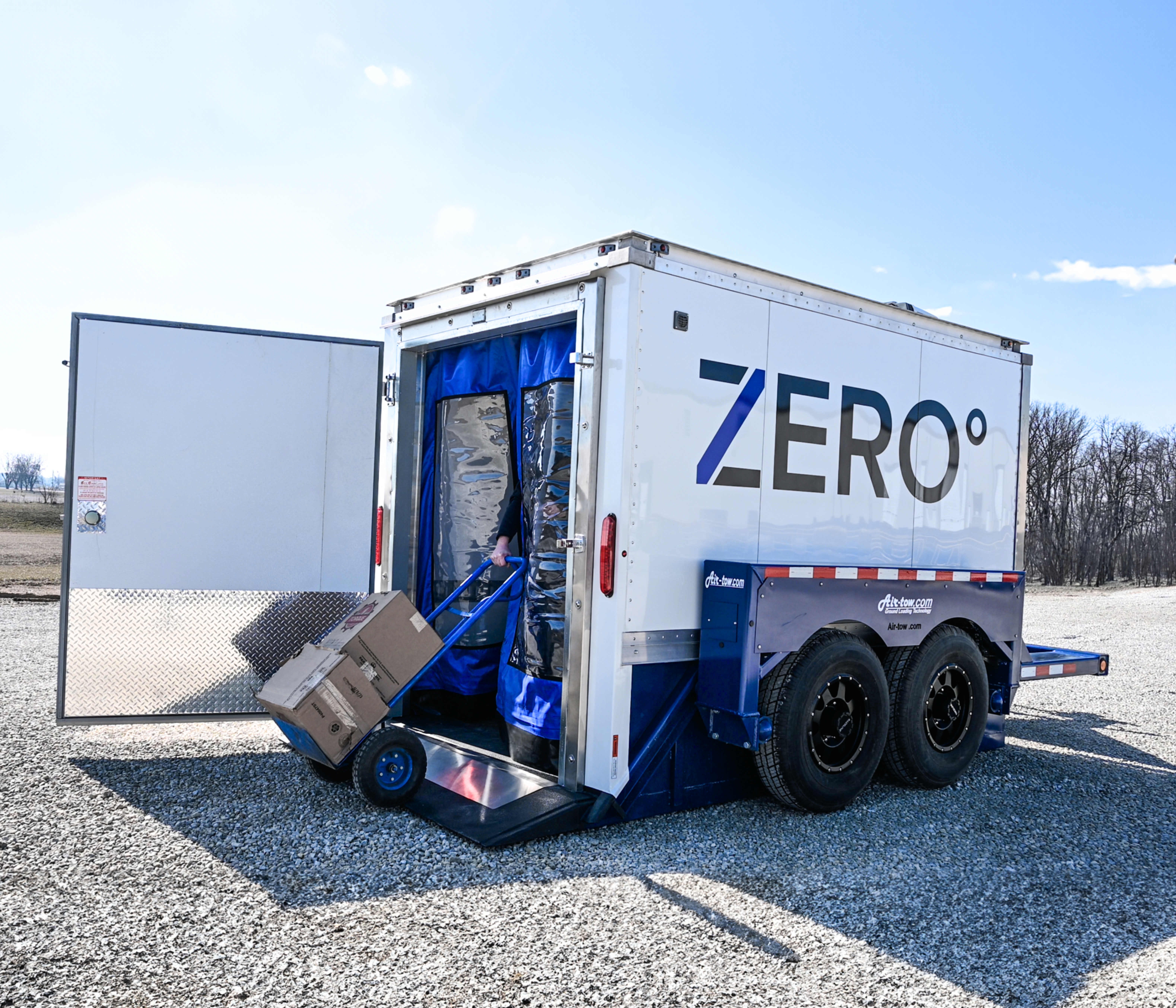 Image of the new Ground Level Loading Refrigerated Trailer, ZERO°