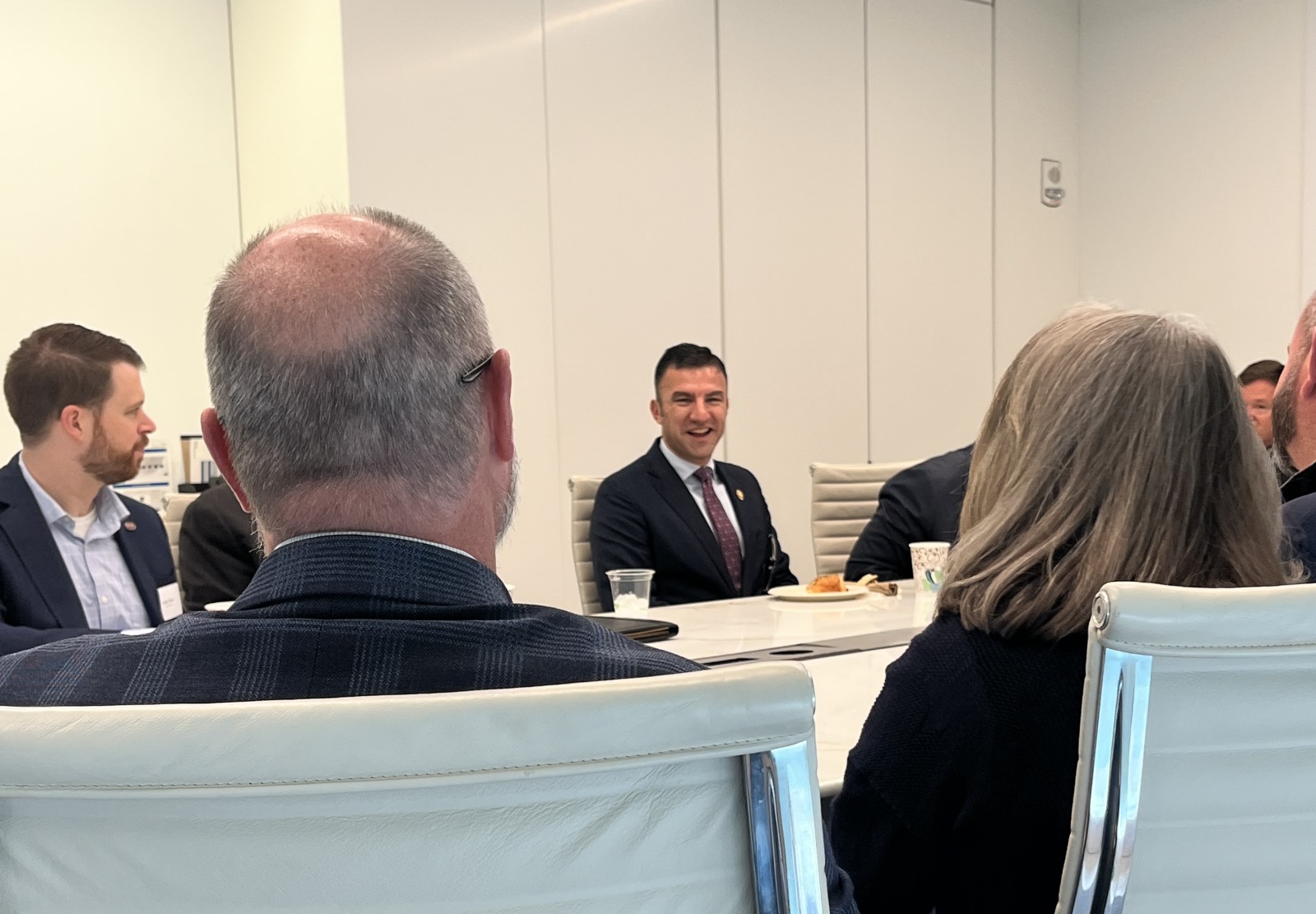 Congressman Rudy Yakym visits with NATM Members during the 2026 Regulatory Roundup in April. 