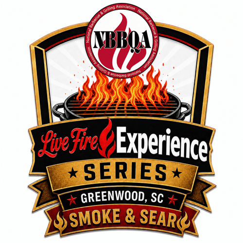 Greenwood Smoke & Sear &mdash; NBBQA Live Fire Experience Series logo
