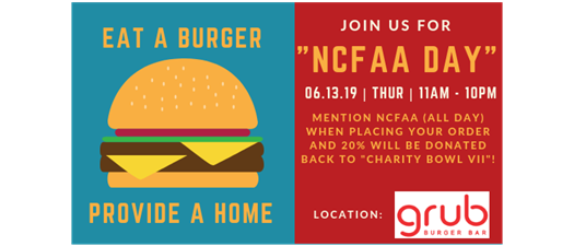 NCFAA DAY at Grub Burger Bar!