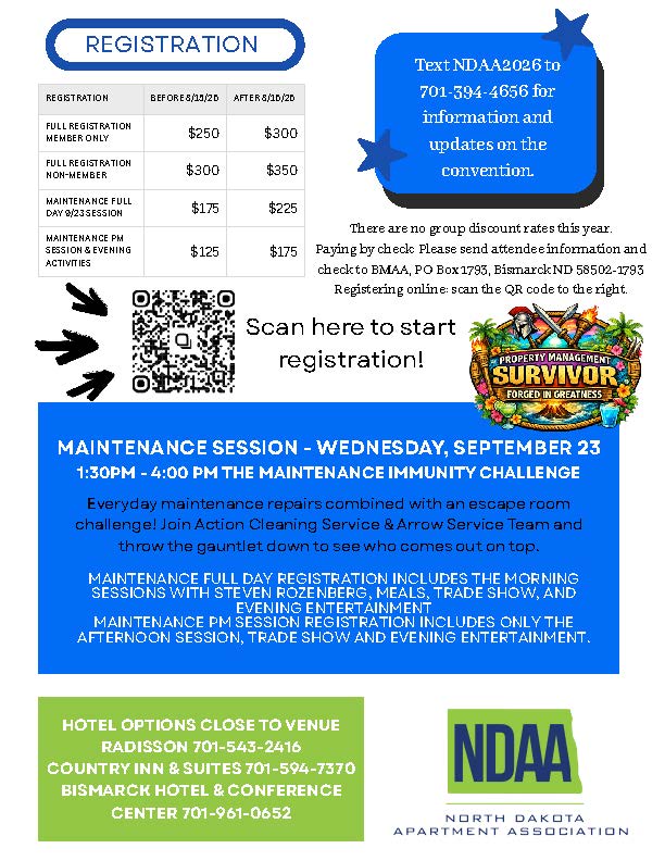 NDAA 2026 State Convention Registration