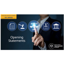 NDAA's Trial Advocacy Academy - 101 Series - Opening Statements (On-Demand)