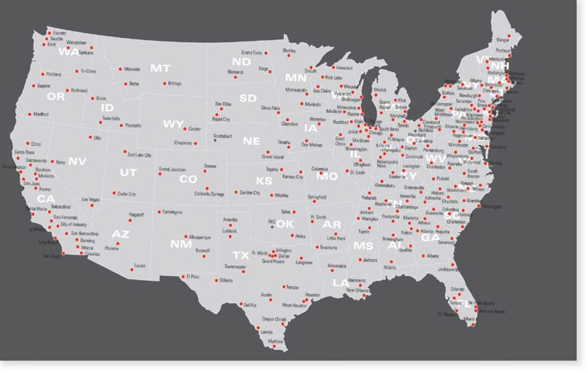 Estes Regional Coverage map