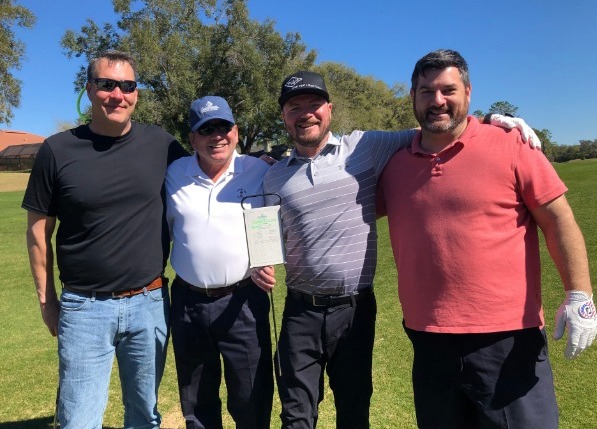 NFFS golf foursome on course