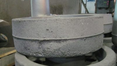 Large casting with surface defects