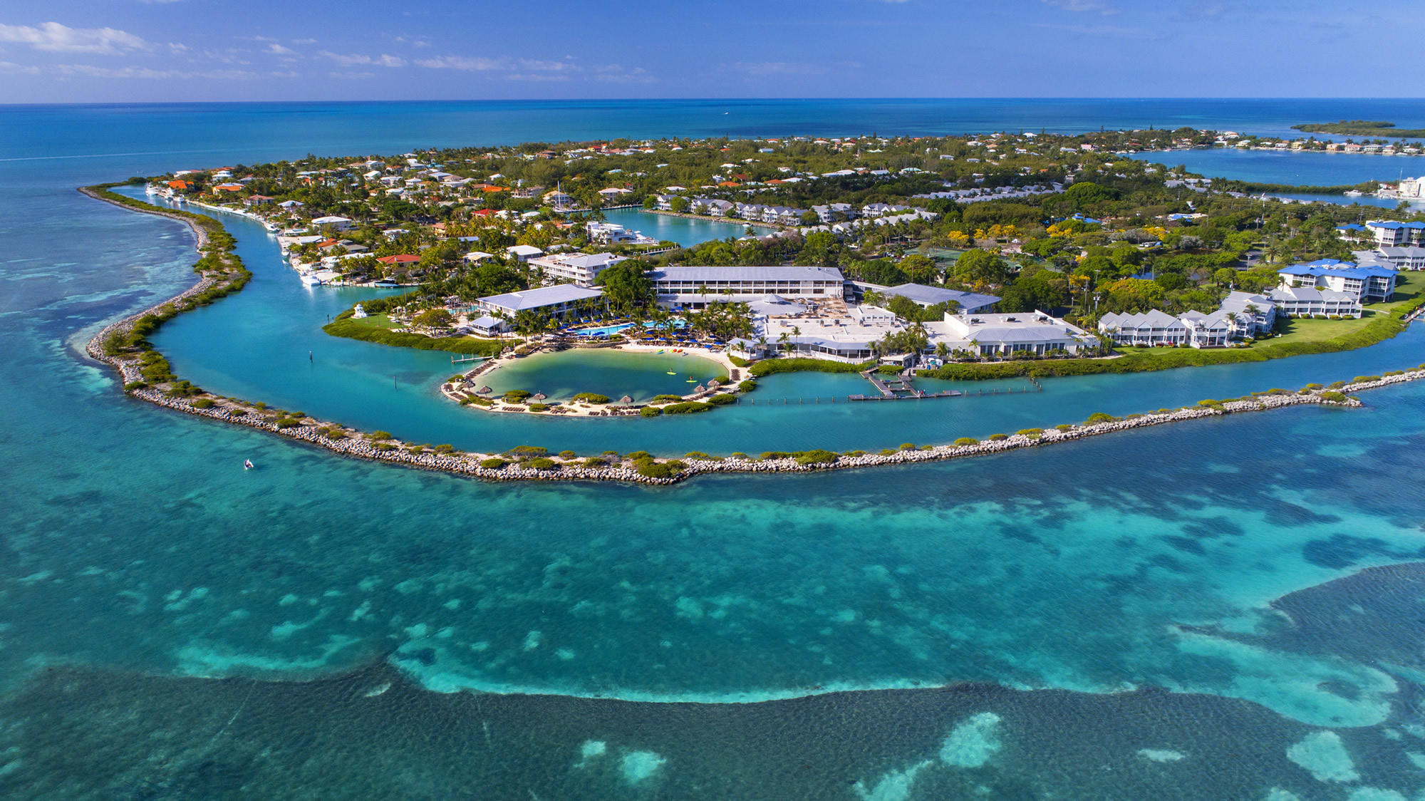 Aerial view of Hawks Cay Resort