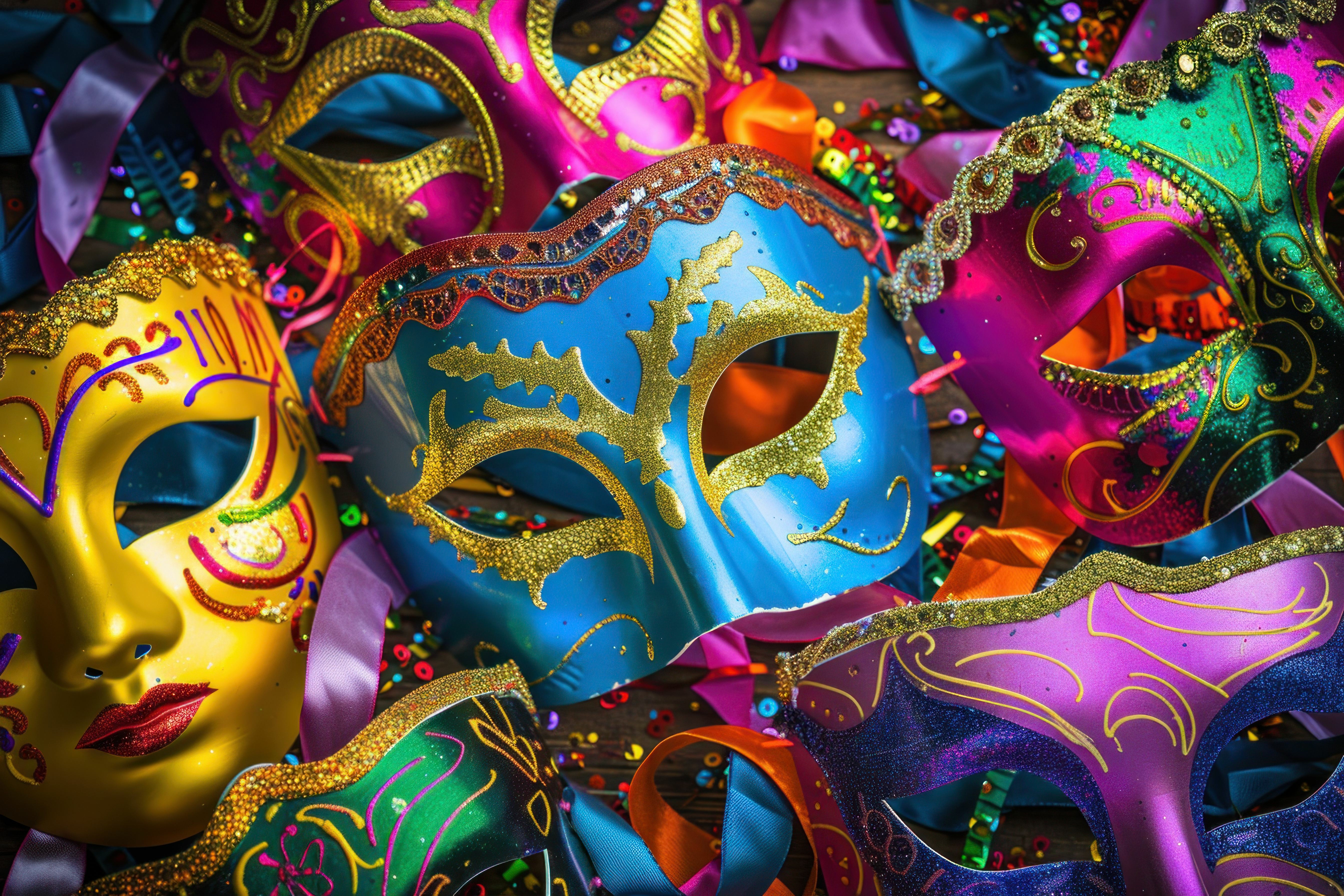 mardi gras style masks