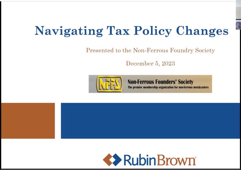 title screen of Navigating Tax Policy Changes webinar