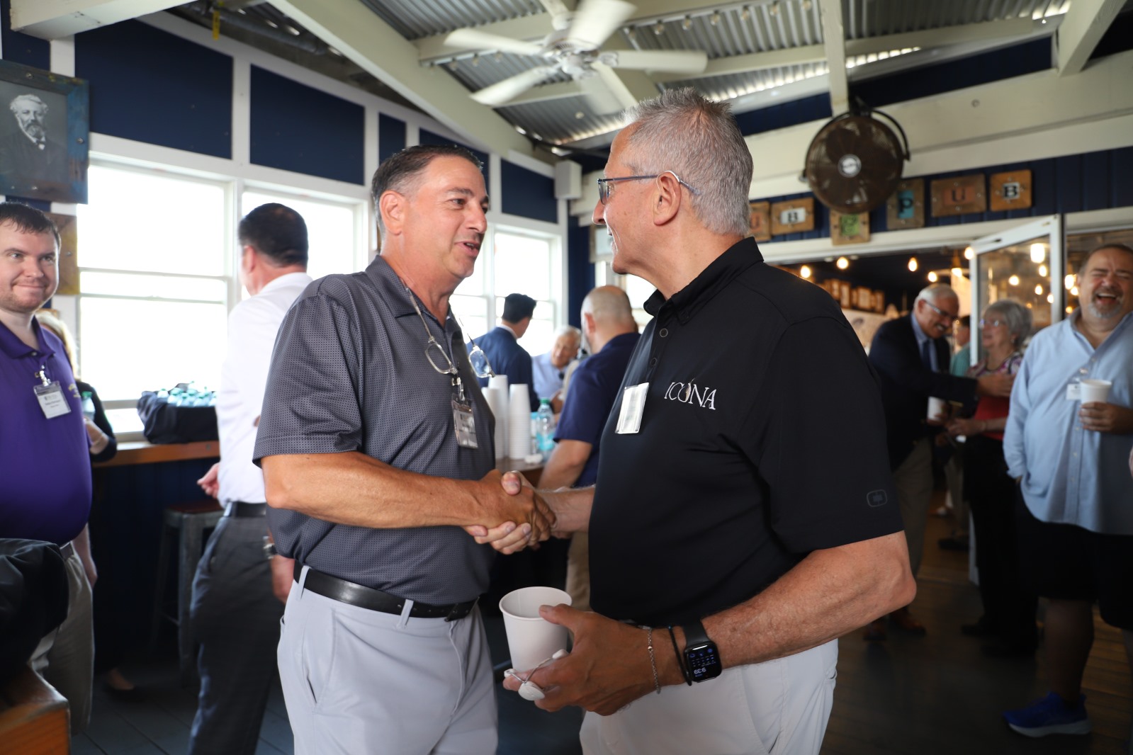 Members meet at an event
