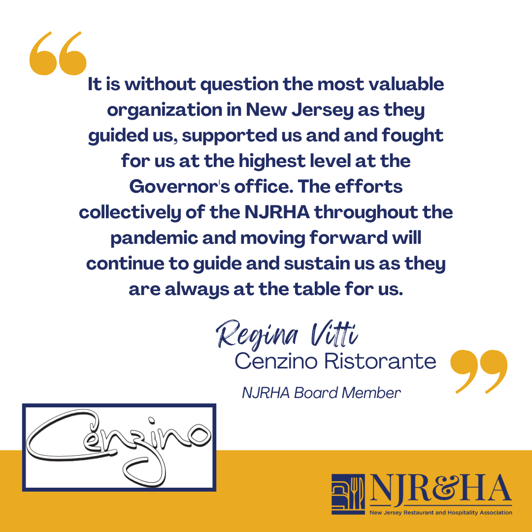 Cenzino Ristorante NJRHA Advocacy Efforts Testimonal