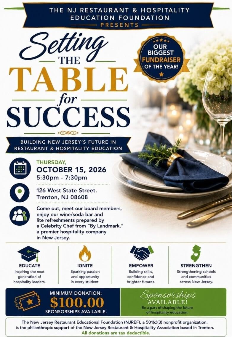 Setting the Table for Success NJREF fundraiser