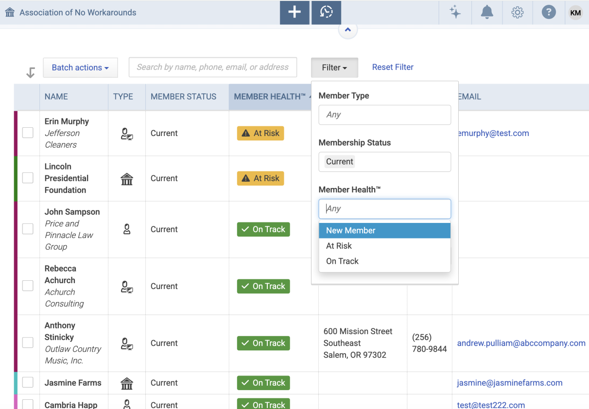 member health list in Novi