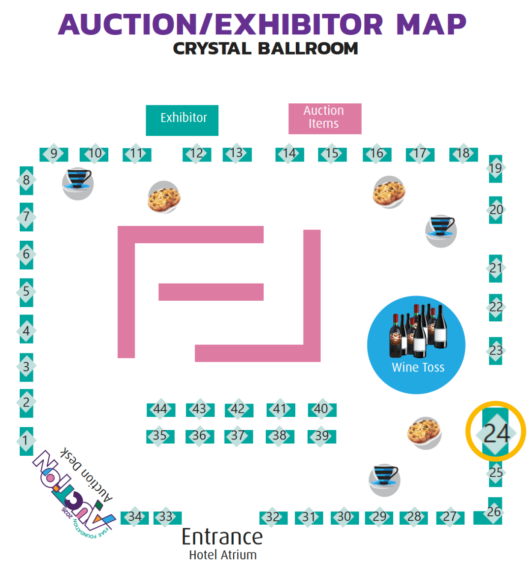 Floor map of FSAE with Novi's booth location circled