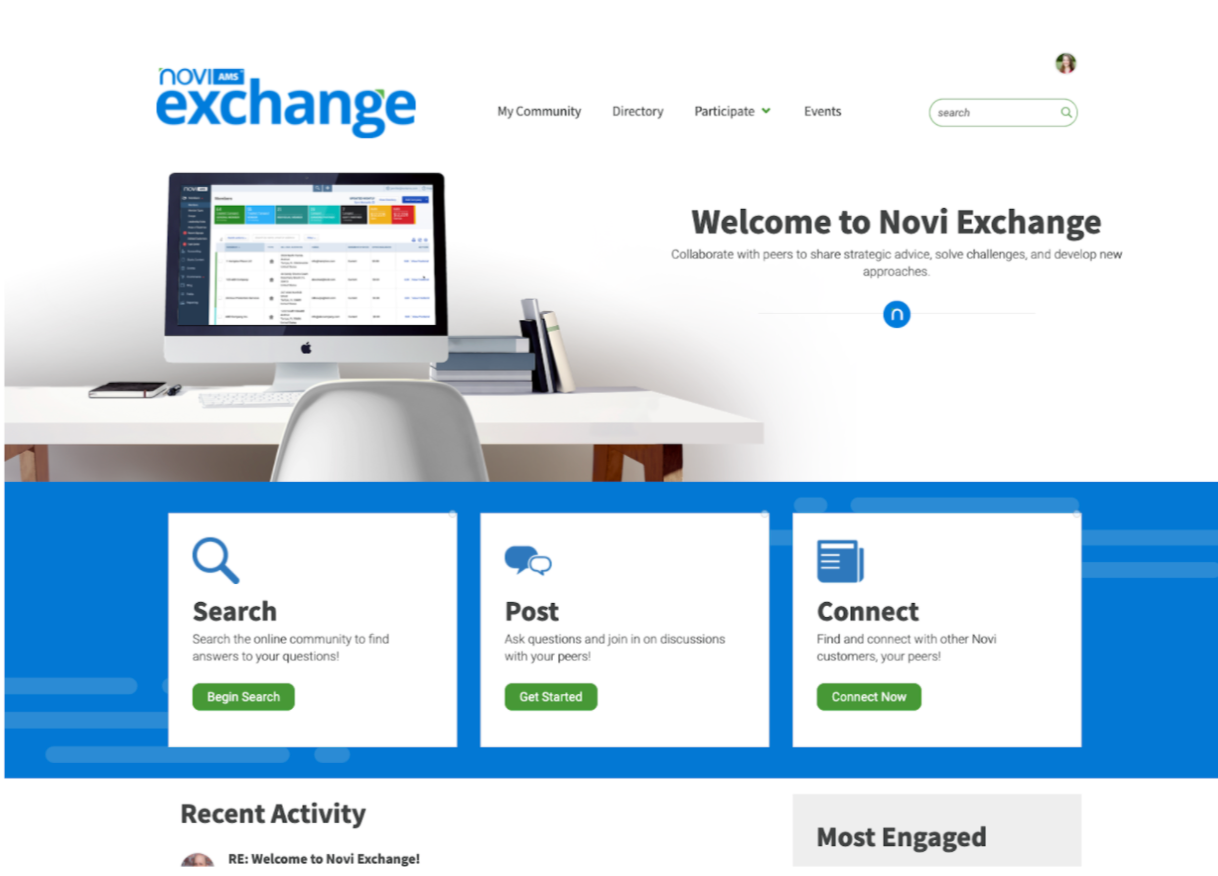 Homepage for Novi Excahge