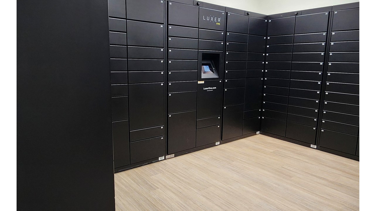 Luxer One package lockers, black