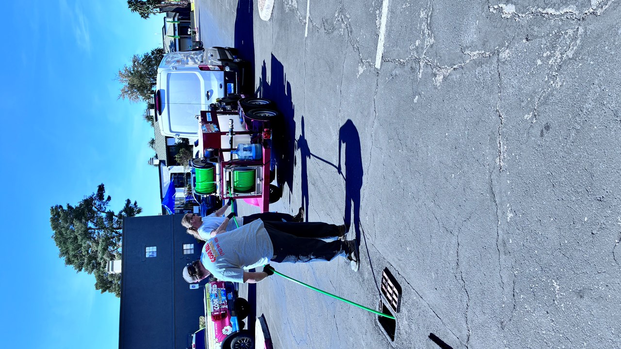 Hydrojetting a tough grease blockage