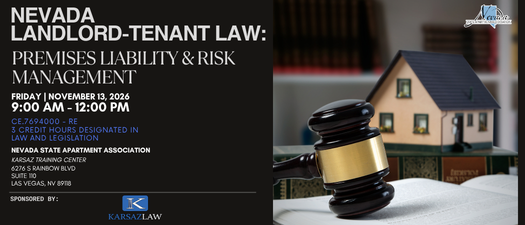 2026 Southern - Nevada Landlord-Tenant Law: Premises Liability & Risk Management