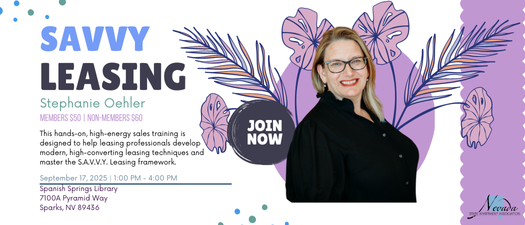 2025 Northern Education - Savvy Leasing - Hosted by Stephanie Oehler