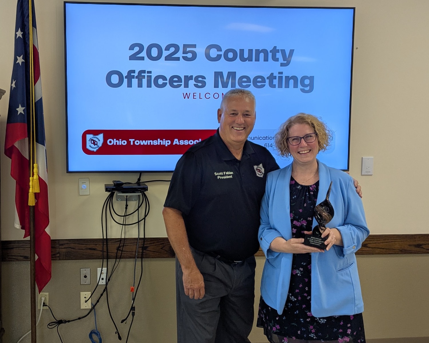 Photo of OTA Executive Director Heidi M. Fought and OTA President Scott Fabian