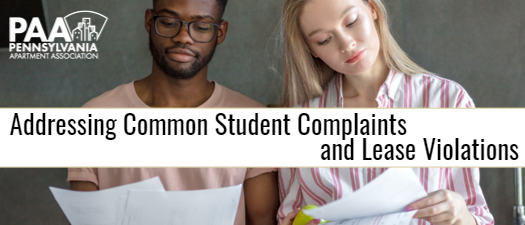 Addressing Common Student Complaints and Leasing Violations