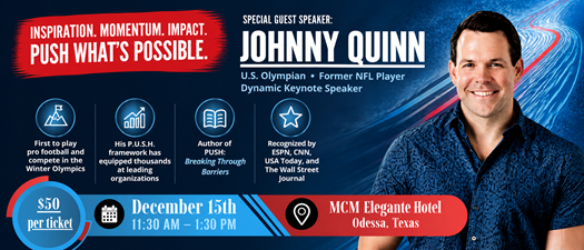 December Luncheon- Push What's Possible w/ Johnny Quinn-U.S. Olympian