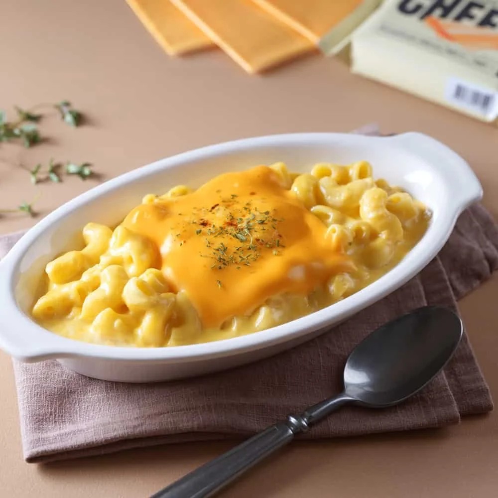 Mac n cheese made with Armored Fresh cheese