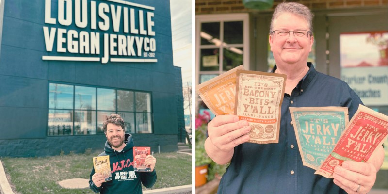 Stanley from Louisville Vegan Jerky and Brett from All Y'alls