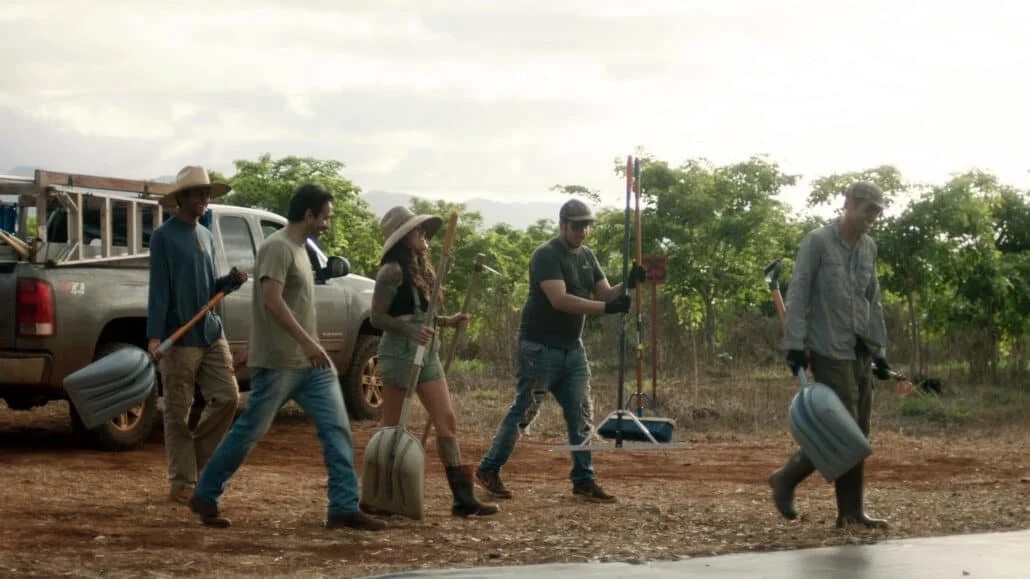 The Hawaii team in pongamia fields on the island O'ahu