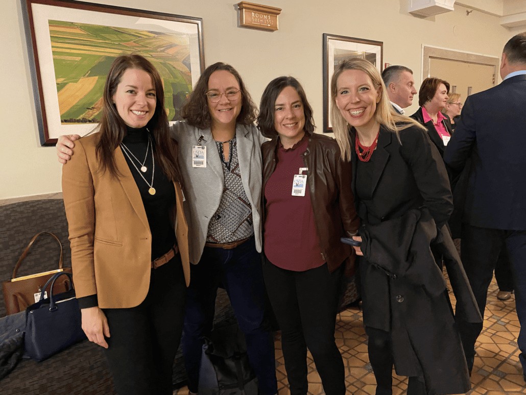 Pictured: Impossible Foods, Danone, and PBFA representatives geared up for meetings with USDA staff.