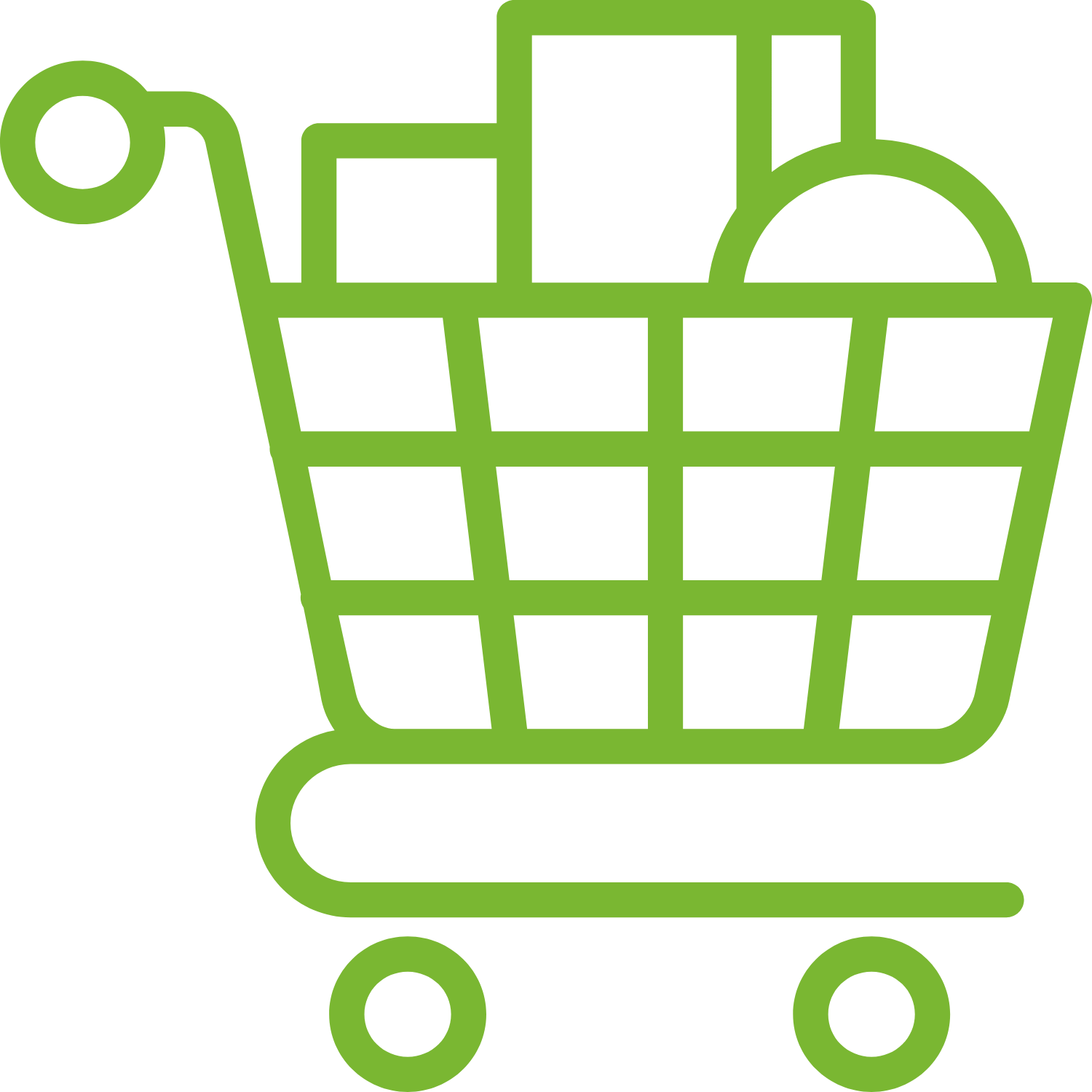 Icon of a shopping cart.