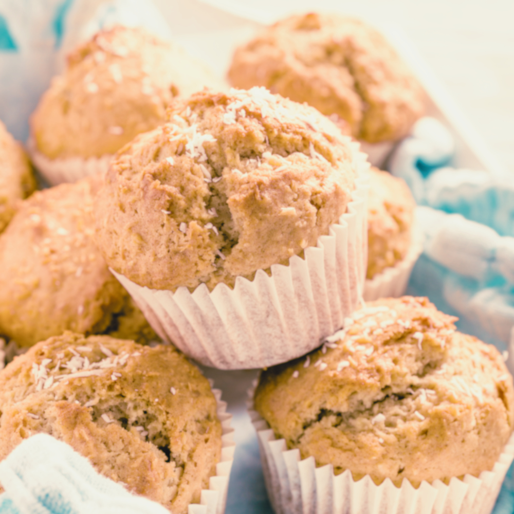 A stack of plant-based muffins.