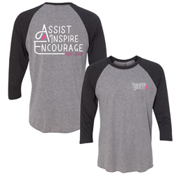 3/4 Sleeve Black & Gray T-shirt