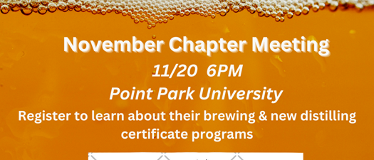 Pittsburgh Chapter : Point Park Brewing & Distilling Program