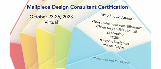 Mailpiece Design Consultant Certification (Virtual) 2023