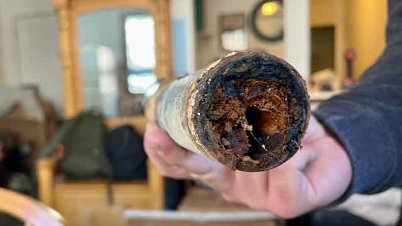 Condition of existing pipe prior to cleaning