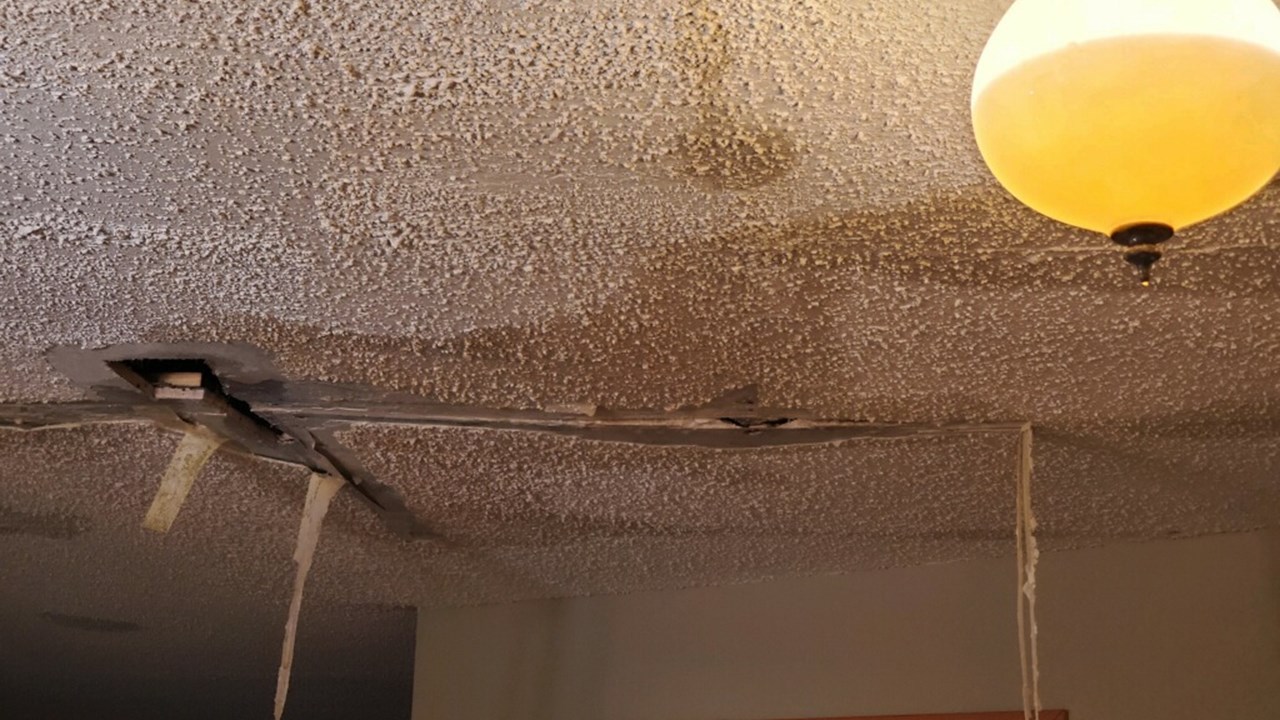 Failed piping causing damage to units below 