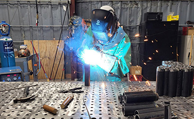 Metal fabrication at Satellite Industries