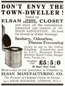 A vintage newspaper advertisement for Elsan Manufacturing