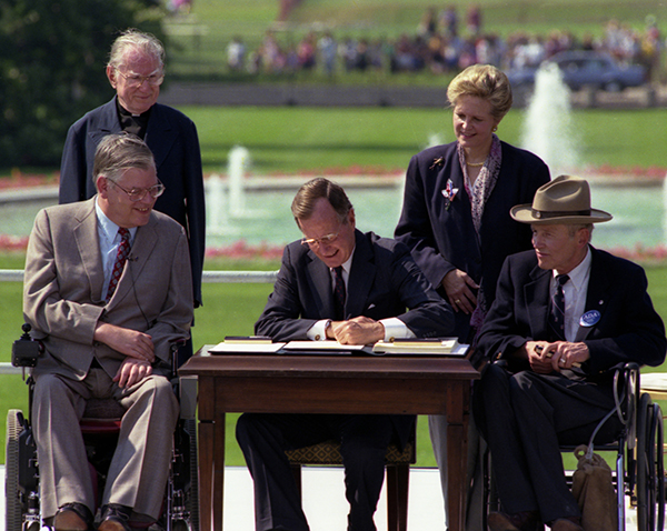 President George H.W. Bush signs ADA