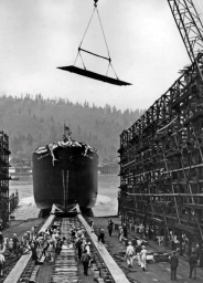 an active shipbuilding yard during World War II