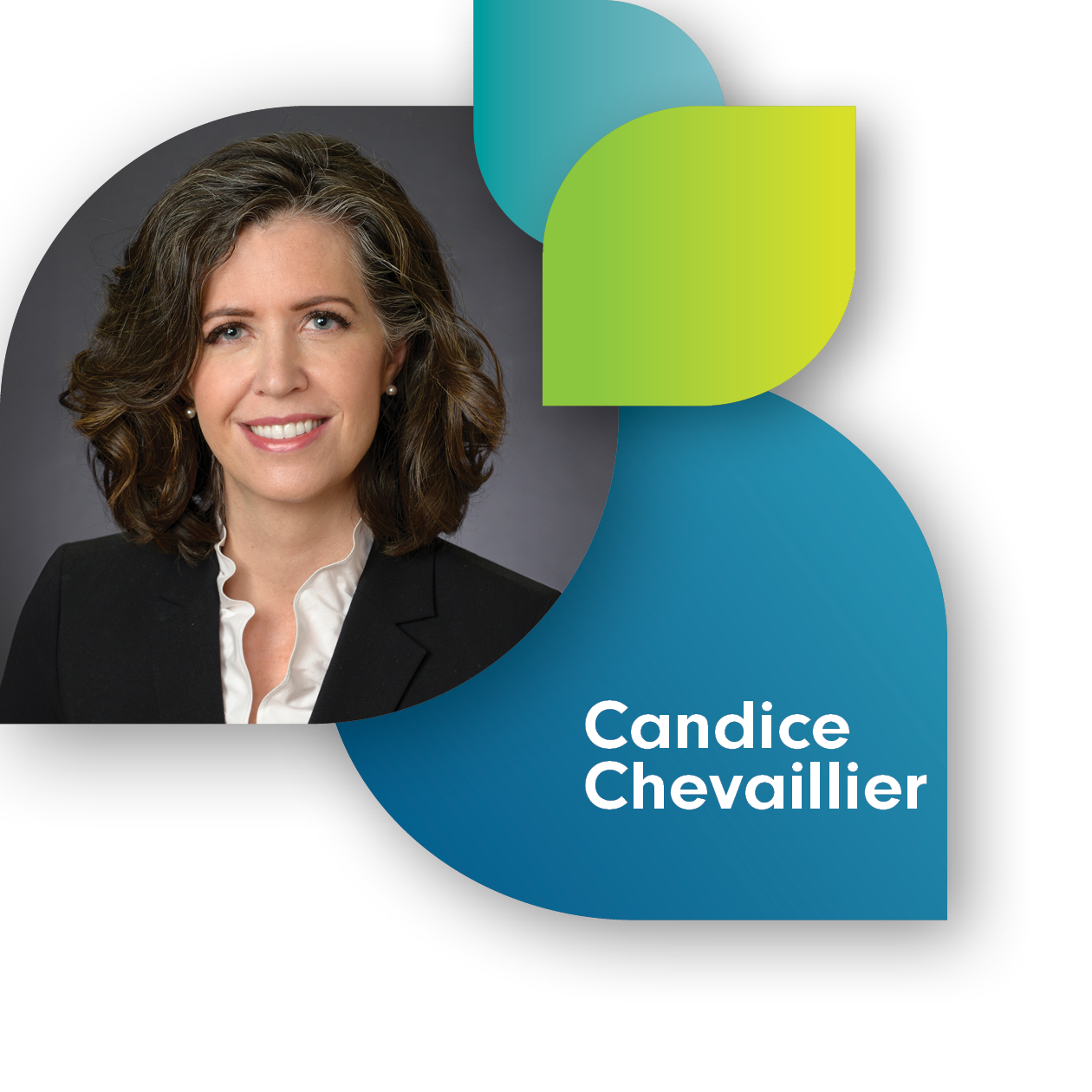 A picture of a woman with the name candice chevalier