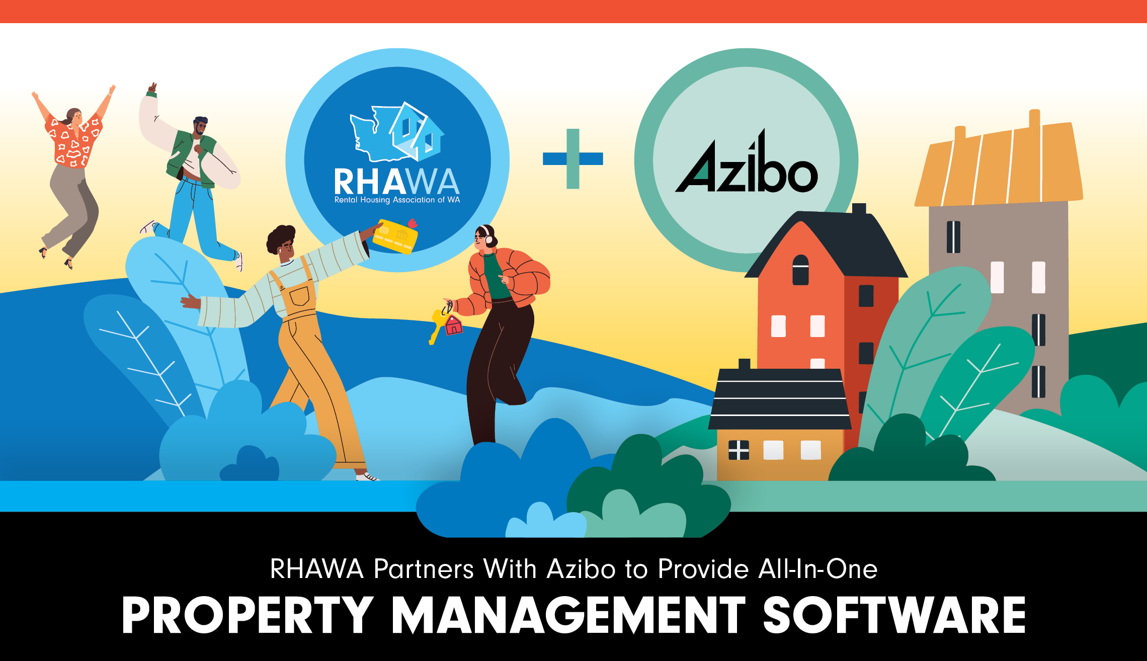 An advertisement for azibo property management software