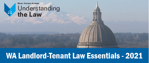 WA Landlord-Tenant Law Essentials - 2021 (CRE 3hrs)