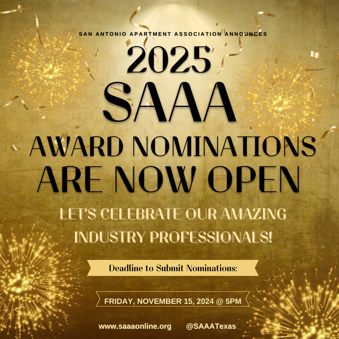 SAAA 2025 Award Nominations Are Now Open! San Antonio Apartment