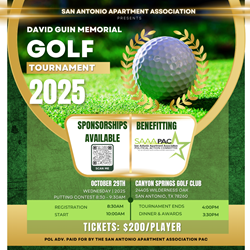 2025 SAAA David Guin Memorial Golf Tournament Potty Patrol Cart Sponsor