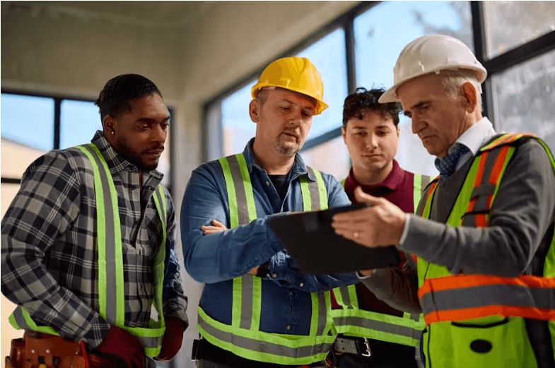 Construction workforce and technology image