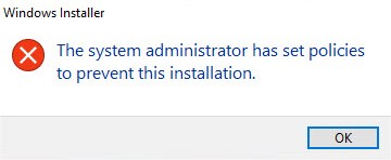 System Administrator Policies Error