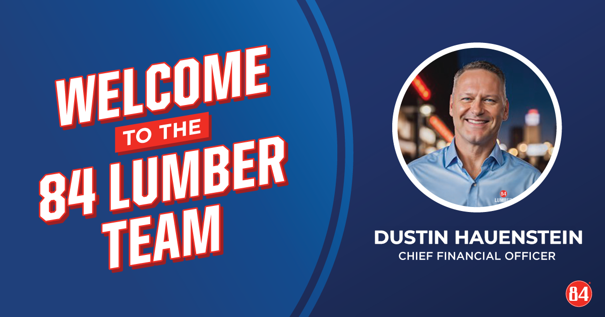 Dustin Hauenstein named CFO of 84 Lumber