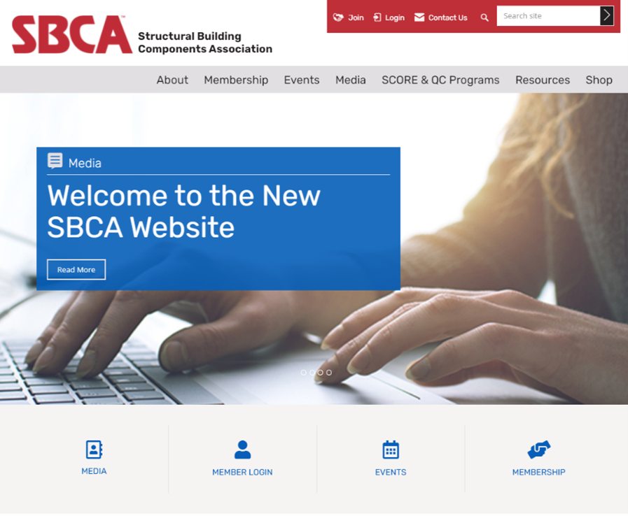 New sbca website